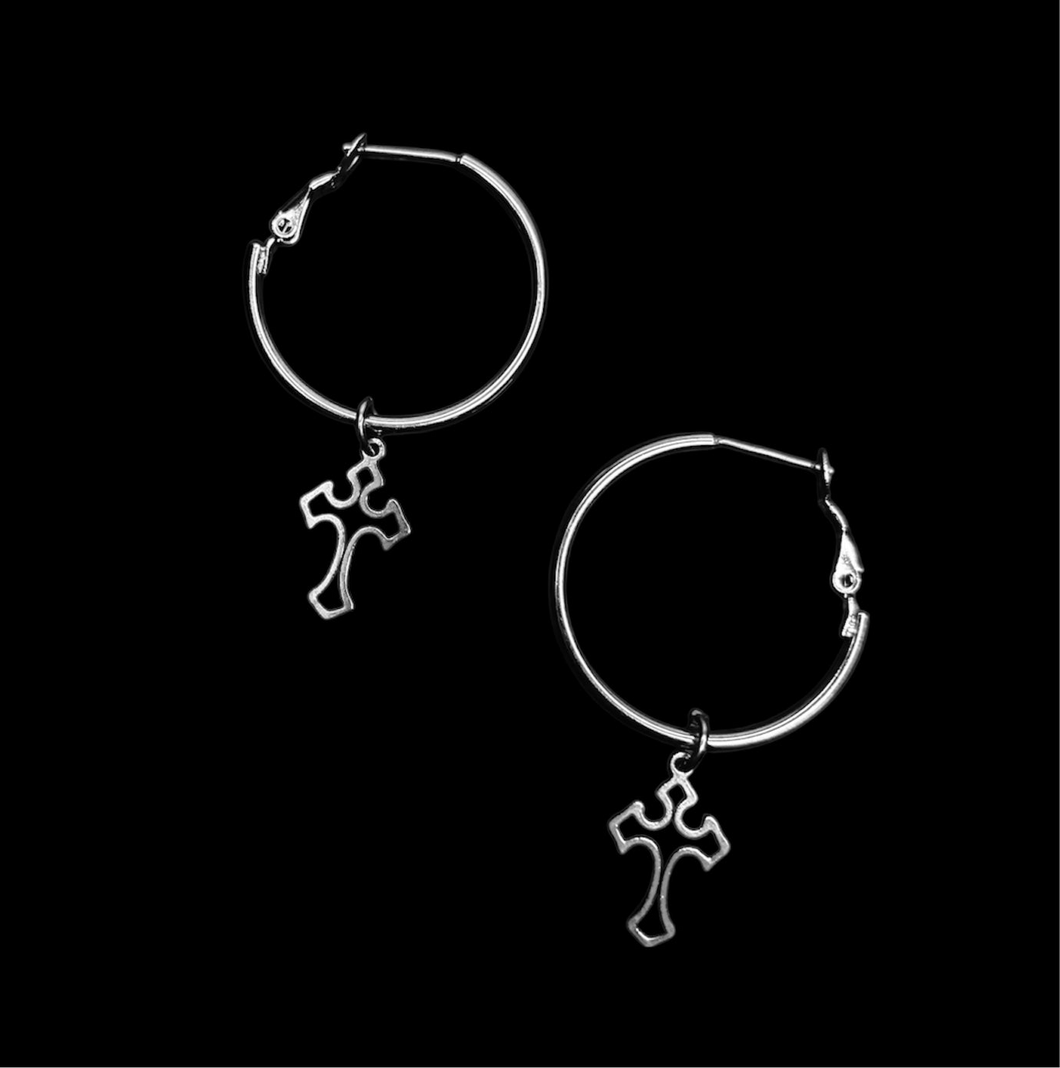 Pointed Cross Earrings