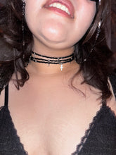 Load image into Gallery viewer, layered beaded cross choker
